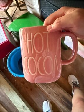 Rae Dunn Pink "HOT COCOA" Ceramic Mug